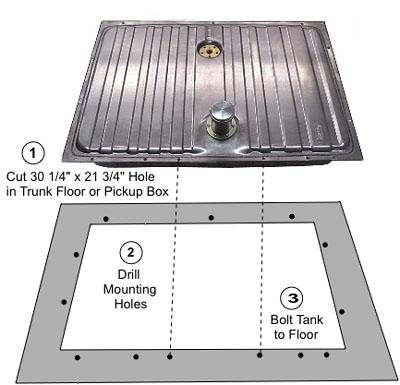 Universal Fuel Tank & 1964-68 Mustang Replacement Fuel Tank - MU Series