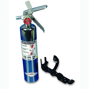 CHROME FIRE EXTINGUISHERS & BRACKETS