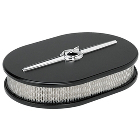 Oval Streamline Air Cleaner - Black